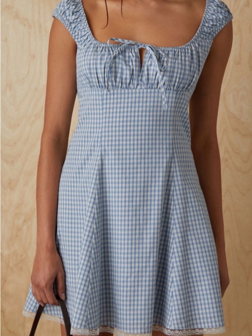 Your Favorite Plaid Tie Front Mini Dress